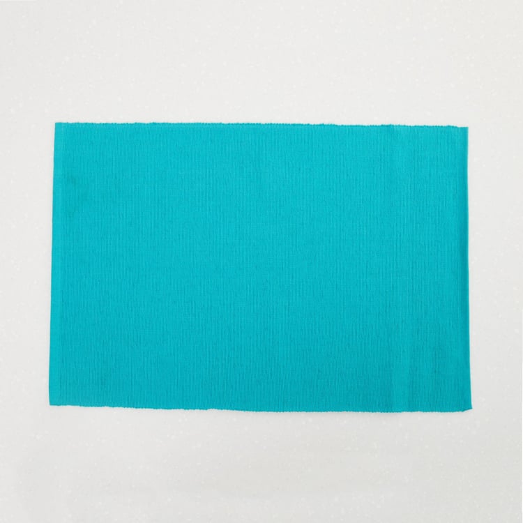 Kale Textured Placemat - Cotton - Placemat 48 cm x 33 cm -Blue