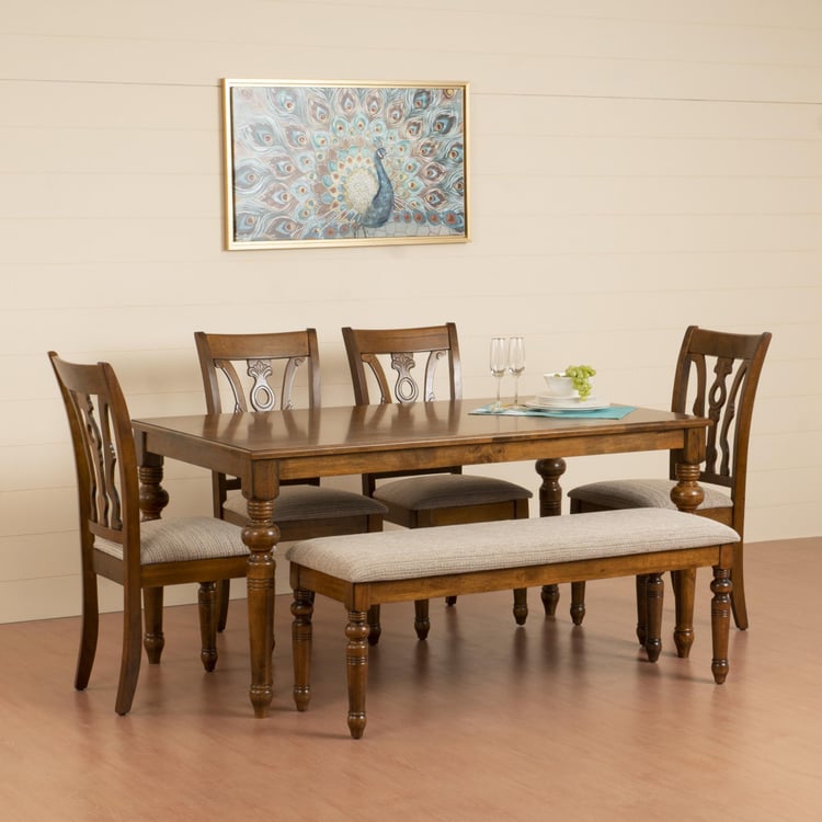 Tagetes 6-Seater Dining Table - Brown