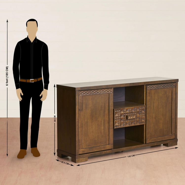 Rio Two-Door Buffet Table - Brown