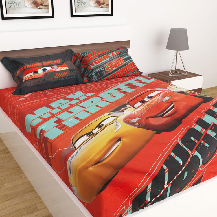 Disney Cars Print Set of 3 Double Bed Sheet Set