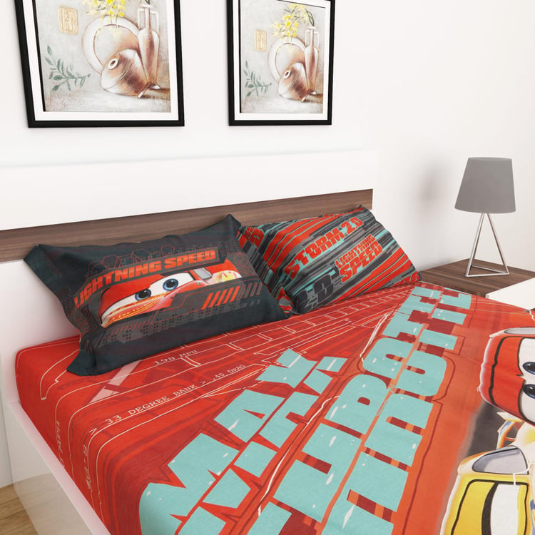 Disney Cars Print Set of 3 Double Bed Sheet Set