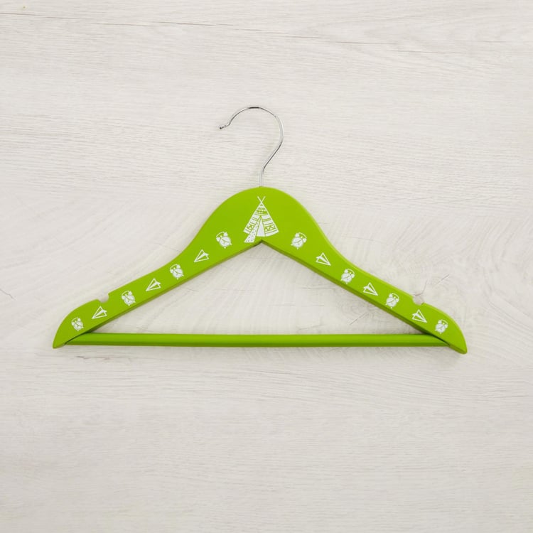 City Goes Wild Printed Wooden Hangers - Set Of 5 Pcs.
