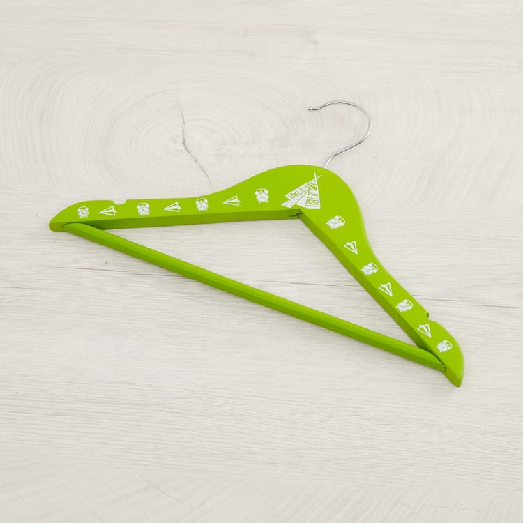 City Goes Wild Printed Wooden Hangers - Set Of 5 Pcs.