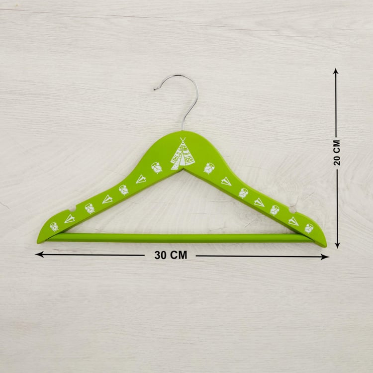 City Goes Wild Printed Wooden Hangers - Set Of 5 Pcs.