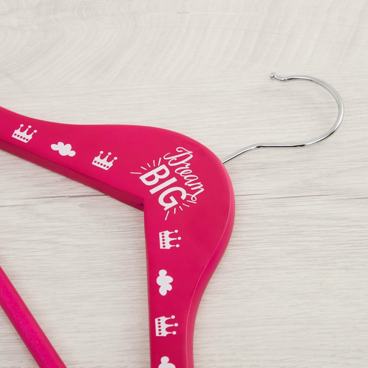 Fabulous 3 Printed Wooden Hangers - Set Of 5 Pcs.