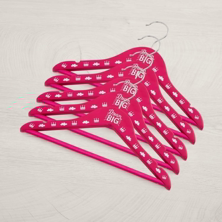 Fabulous 3 Printed Wooden Hangers - Set Of 5 Pcs.
