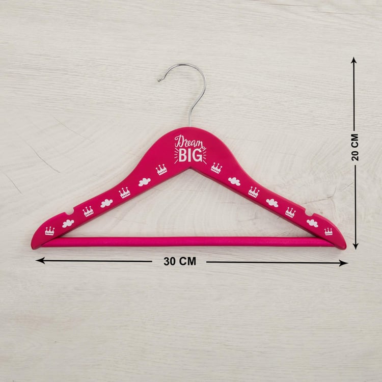 Fabulous 3 Printed Wooden Hangers - Set Of 5 Pcs.