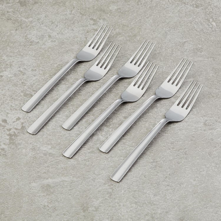 Medleys Set of 6 Stainless Steel Dinner Forks