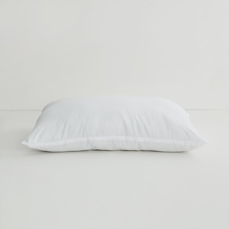 Stave Solid Polyester Pillows - 40 x 60 cm -Set of 2 pcs White