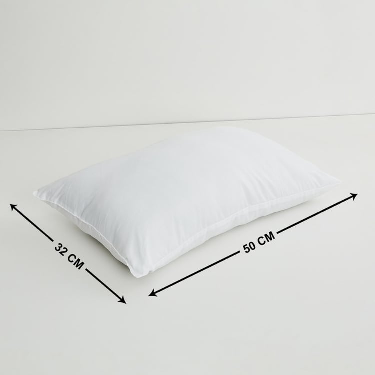 Stave Solid Polyester Pillows - 40 x 60 cm -Set of 2 pcs White