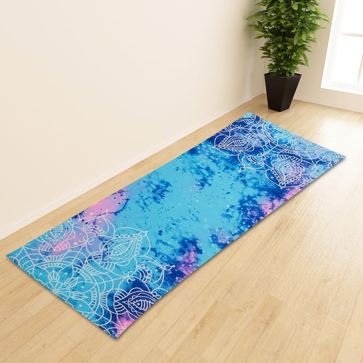 Active Mandala - Blue Printed PVC Yoga Mat