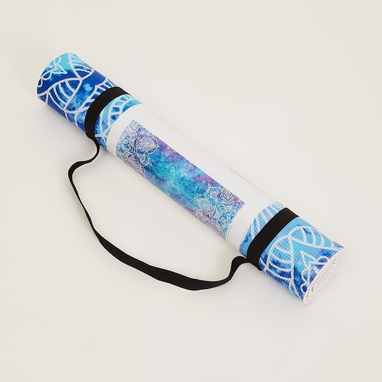 Active Mandala - Blue Printed PVC Yoga Mat