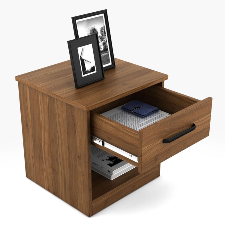 Freddie Bed Side Table with Drawer - Brown