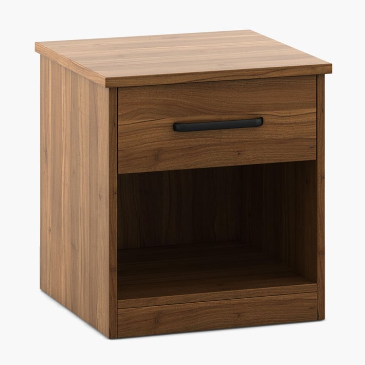 Freddie Bed Side Table with Drawer - Brown