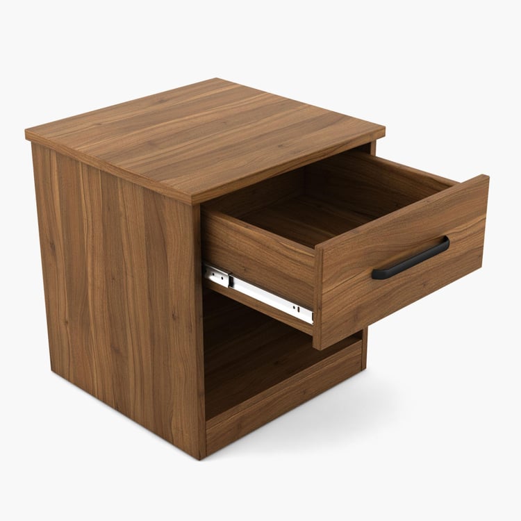 Freddie Bed Side Table with Drawer - Brown