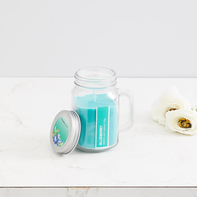 Colour Connect Blueberry Scented Mason Jar Candle