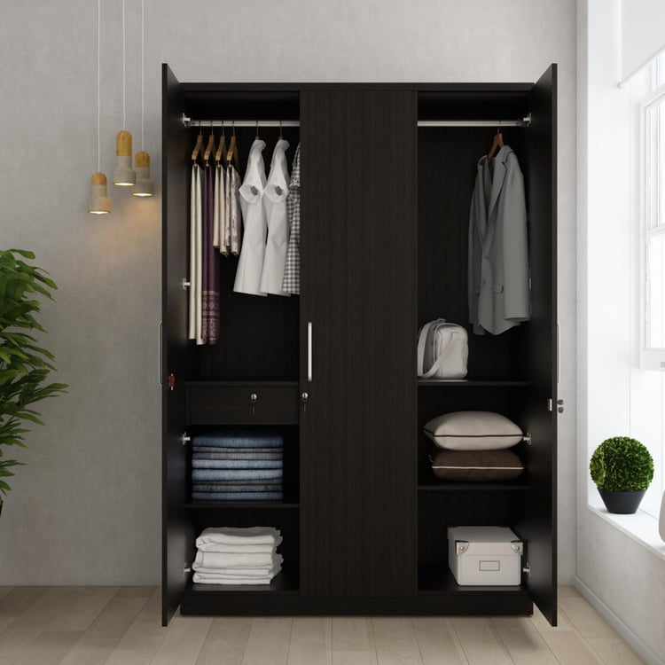 Helios Malta 3-Door Wardrobe - Brown