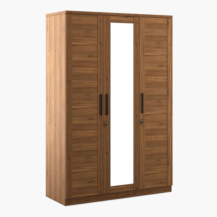 AVIRA |Wardrobe with Mirror, Hinged | 4 Door, 2 Drawer & Dual Color