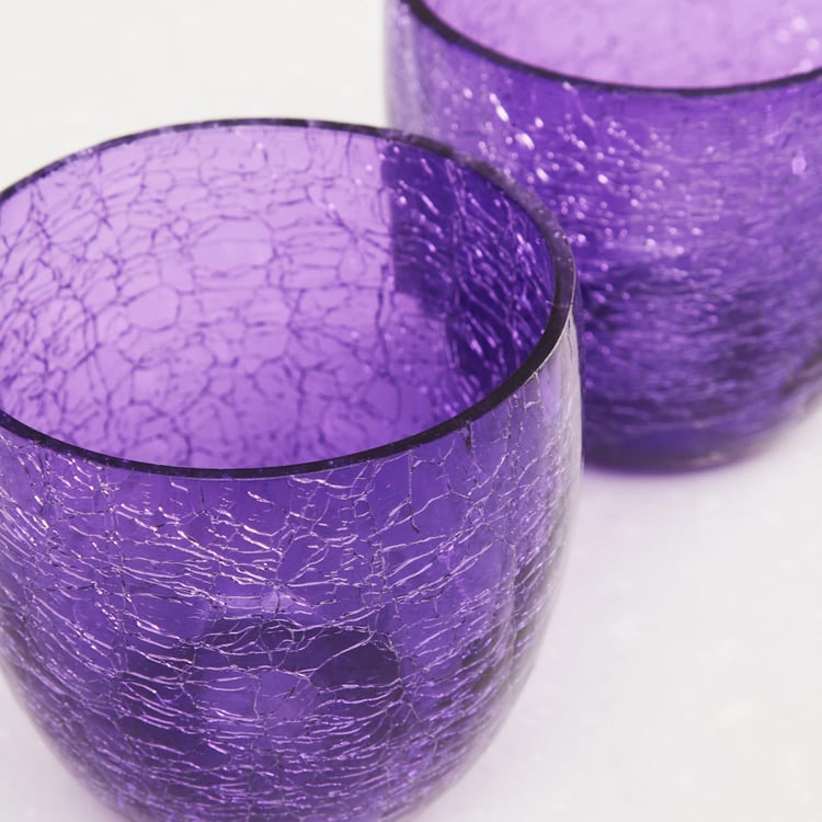 Redolance Crackle Votive Holders - Set Of 2 Pcs.