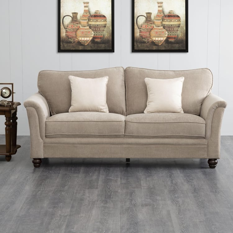 Lamcy Fabric 3-Seater Sofa - Grey