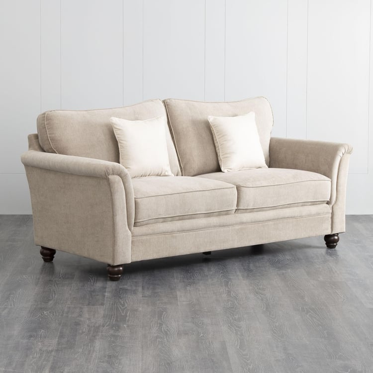 Lamcy Fabric 3-Seater Sofa - Grey