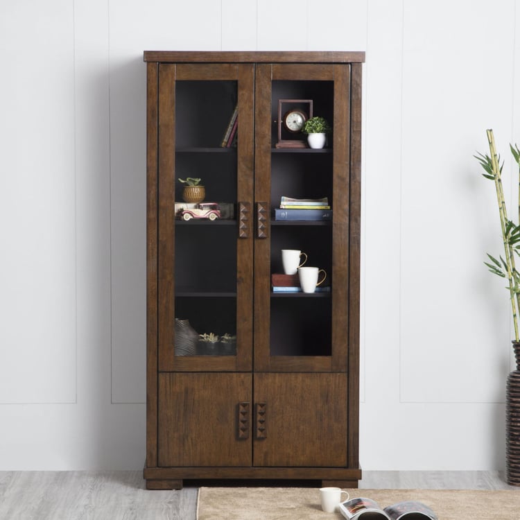 Rio Two-Door Bookcase - Brown
