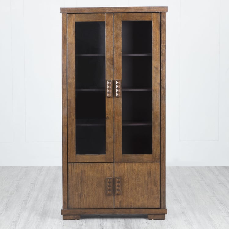 Rio Two-Door Bookcase - Brown