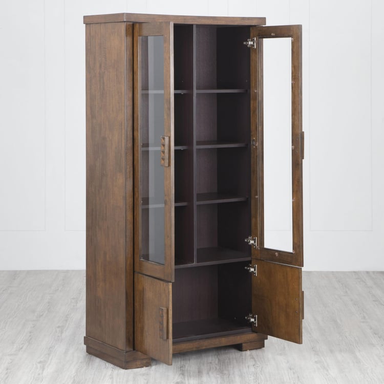 Rio Two-Door Bookcase - Brown