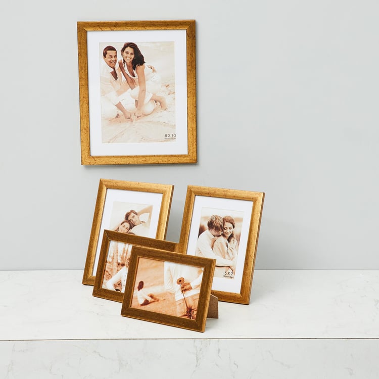 Sepia Groovy Rectangular-Shaped Photo Frames - Set of 5