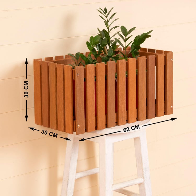 Juliet Solid Wood Box Planter - Brown