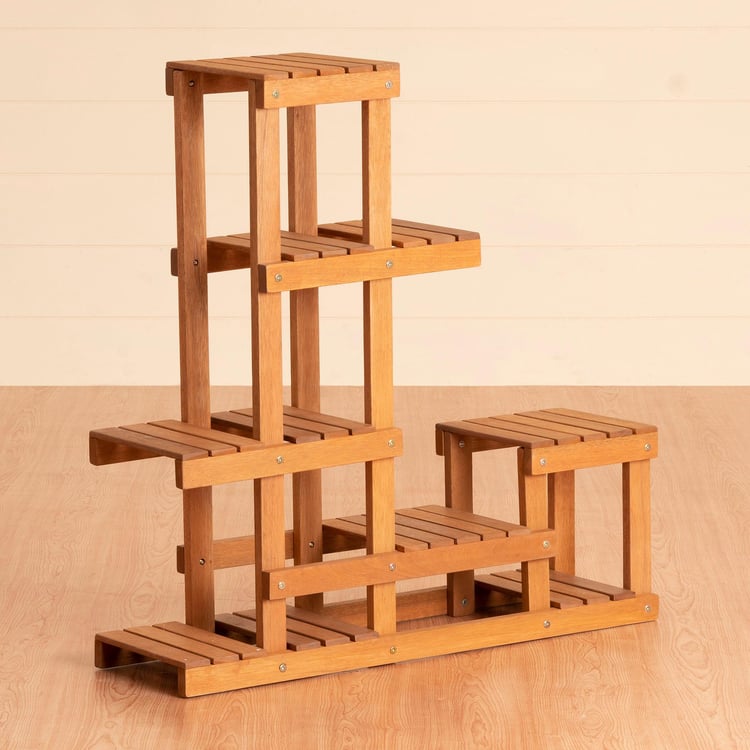 Juliet Solid Wood Multi-Tier Planter Stand - Brown