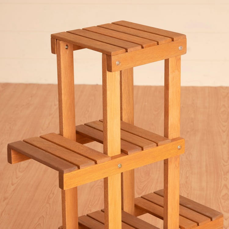 Juliet Solid Wood Multi-Tier Planter Stand - Brown