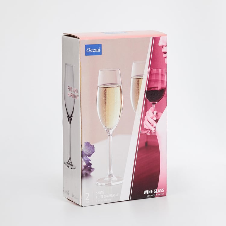 OCEAN  2-piece Sante Flute Champagne Glass set -210 ml  