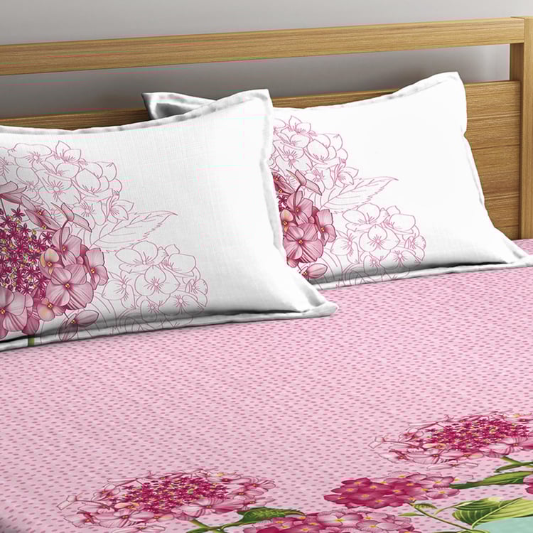 Buy PORTICO Magnum Printed Cotton Double Bedsheet Set Of 3 Pcs. from