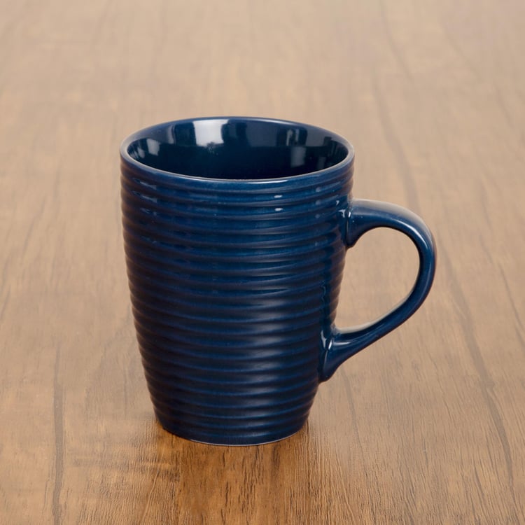 Colour Connect Textured Mugs - Stoneware -260 ml -Mug 12 cm  L x 8.5 cm  W x 10 cm  H -Blue