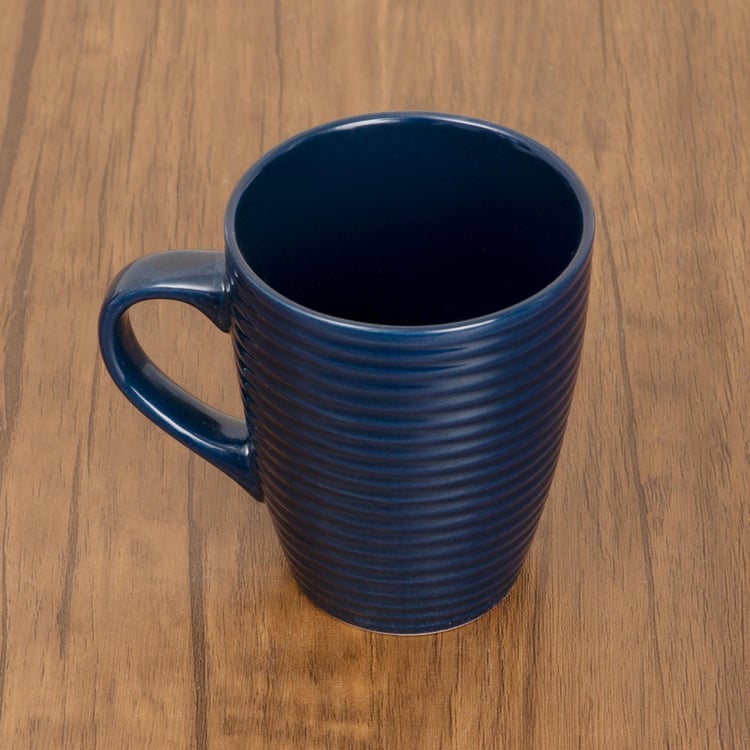 Colour Connect Textured Mugs - Stoneware -260 ml -Mug 12 cm  L x 8.5 cm  W x 10 cm  H -Blue