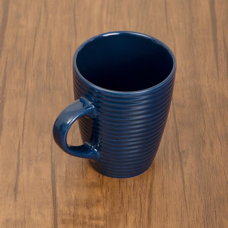 Colour Connect Textured Mugs - Stoneware -260 ml -Mug 12 cm  L x 8.5 cm  W x 10 cm  H -Blue