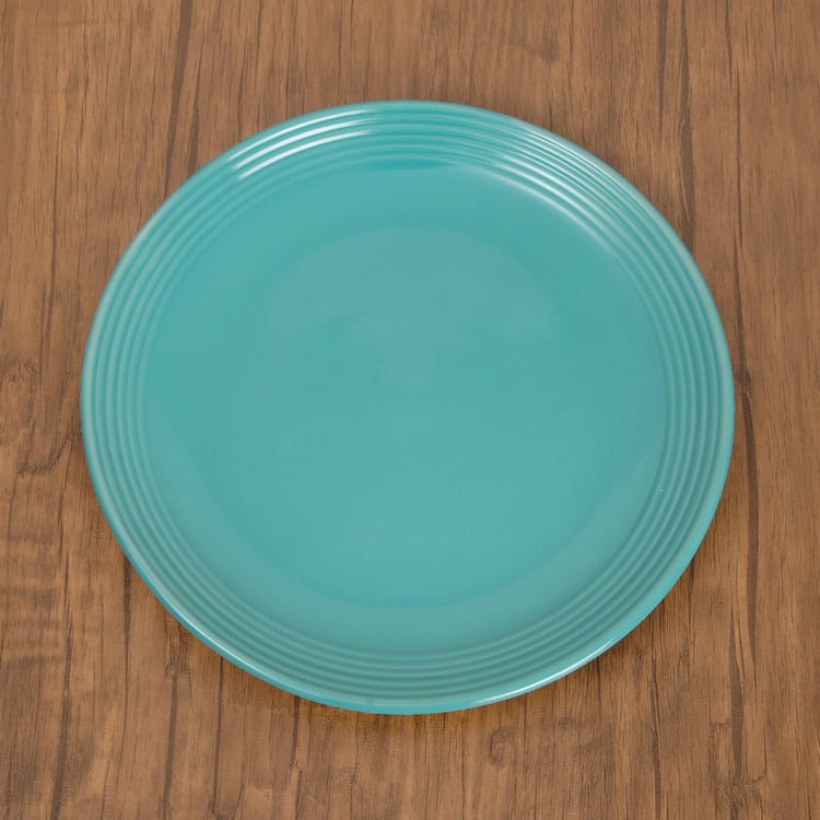 Colour Connect Textured Dinner Plates - Stoneware - Dinner Plate 26 cm x 26 cm x 2.5 cm -Blue