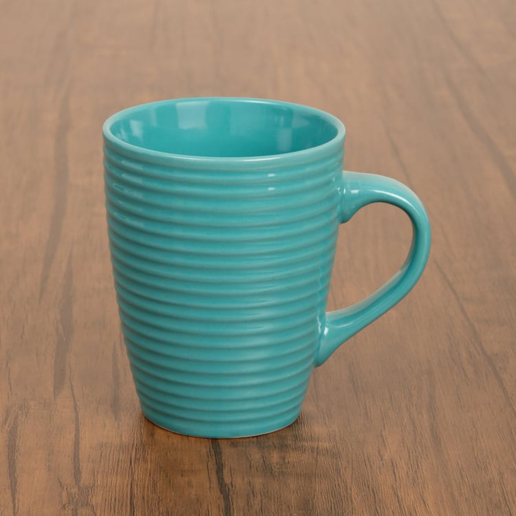 Colour Connect Textured Mugs - Stoneware -260 ml -Mug 12 cm  L x 8.5 cm  W x 10 cm  H -Blue