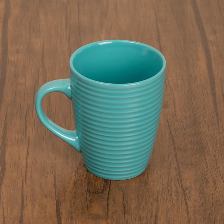 Colour Connect Textured Mugs - Stoneware -260 ml -Mug 12 cm  L x 8.5 cm  W x 10 cm  H -Blue