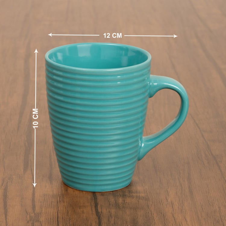 Colour Connect Textured Mugs - Stoneware -260 ml -Mug 12 cm  L x 8.5 cm  W x 10 cm  H -Blue