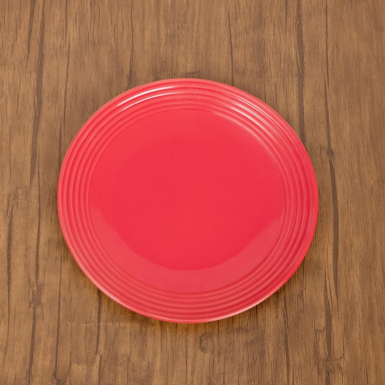 Colour Connect Solid Side Plate - Stoneware - Side Plate 20 cm x 20 cm x 2 cm -Red