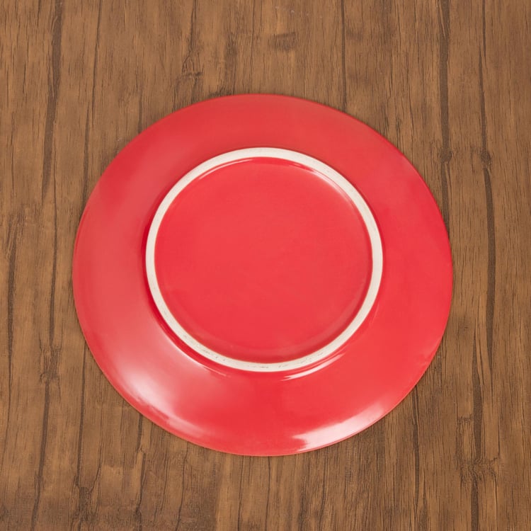 Colour Connect Solid Side Plate - Stoneware - Side Plate 20 cm x 20 cm x 2 cm -Red