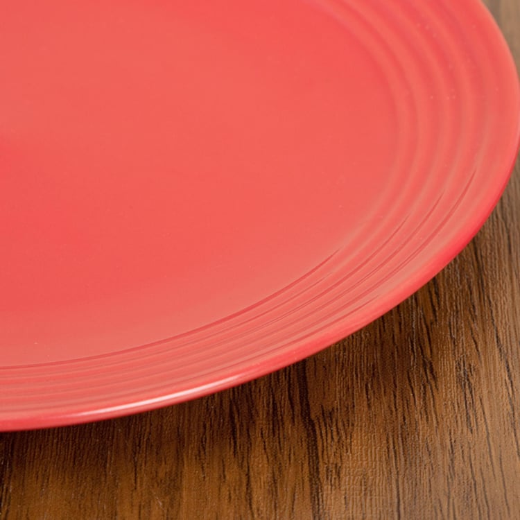 Colour Connect Solid Side Plate - Stoneware - Side Plate 20 cm x 20 cm x 2 cm -Red