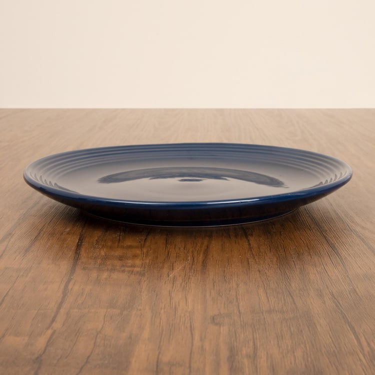 Colour Connect Solid Dinner Plates - Stoneware - Dinner Plate 26 cm x 26 cm x 3 cm -Blue