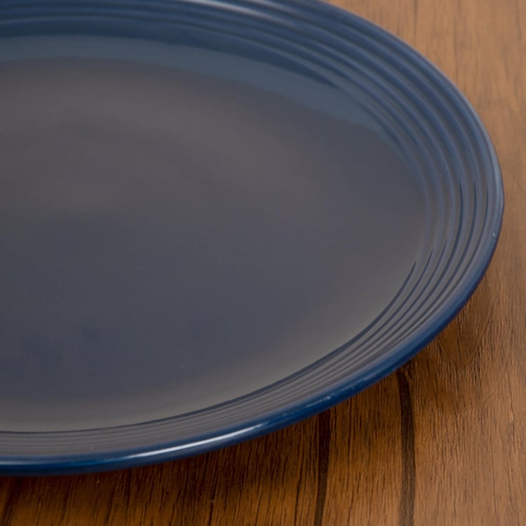 Colour Connect Solid Dinner Plates - Stoneware - Dinner Plate 26 cm x 26 cm x 3 cm -Blue