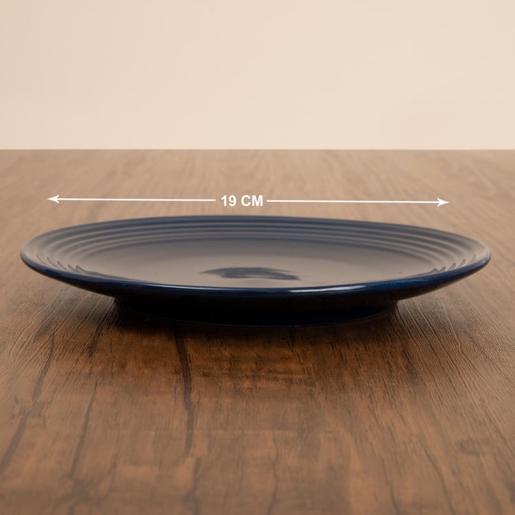 Colour Connect Solid Side Plate - Stoneware - Side Plate 19 cm x 19 cm x 2 cm -Blue