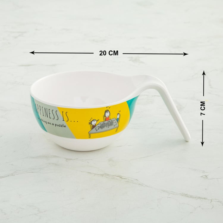 Happiness Printed Noodle Bowls - Set of 2