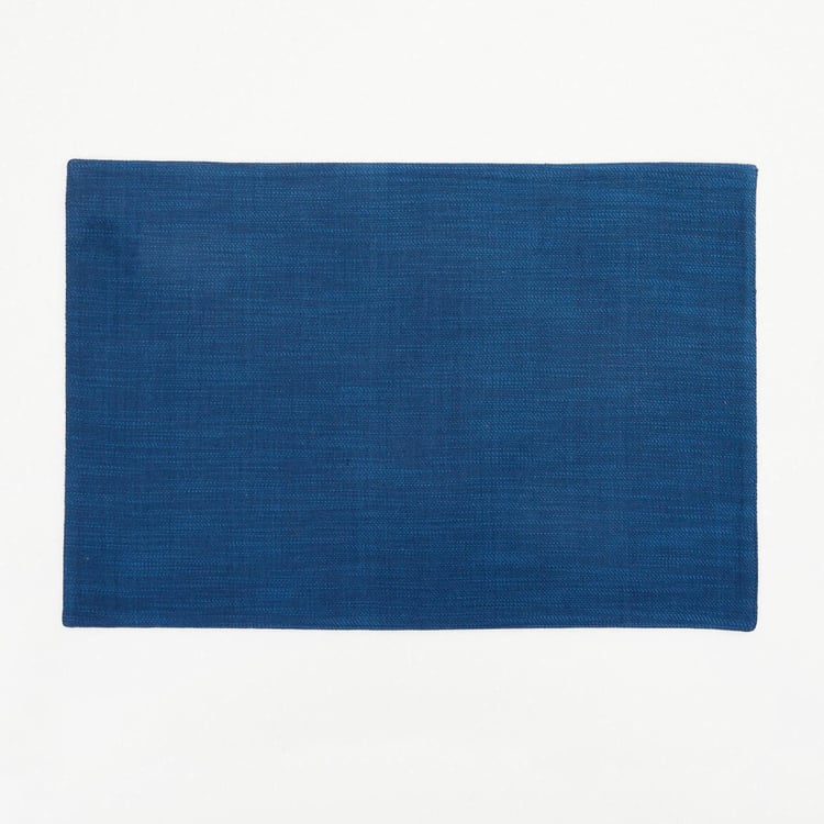 Colour Connect Solid Placemat - Cotton - Placemat 48 cm x 33 cm -Blue