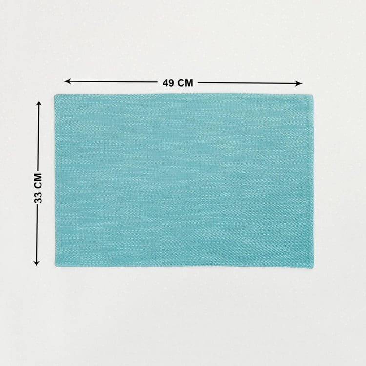 Colour Connect Solid Placemat - Cotton - Placemat 48 cm x 33 cm -Blue